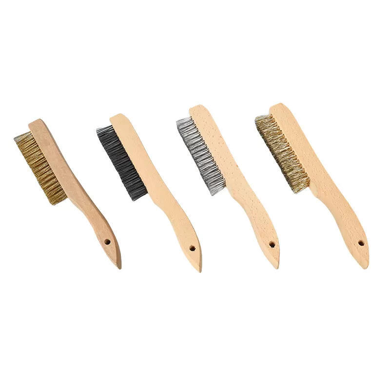 Wooden handle brush